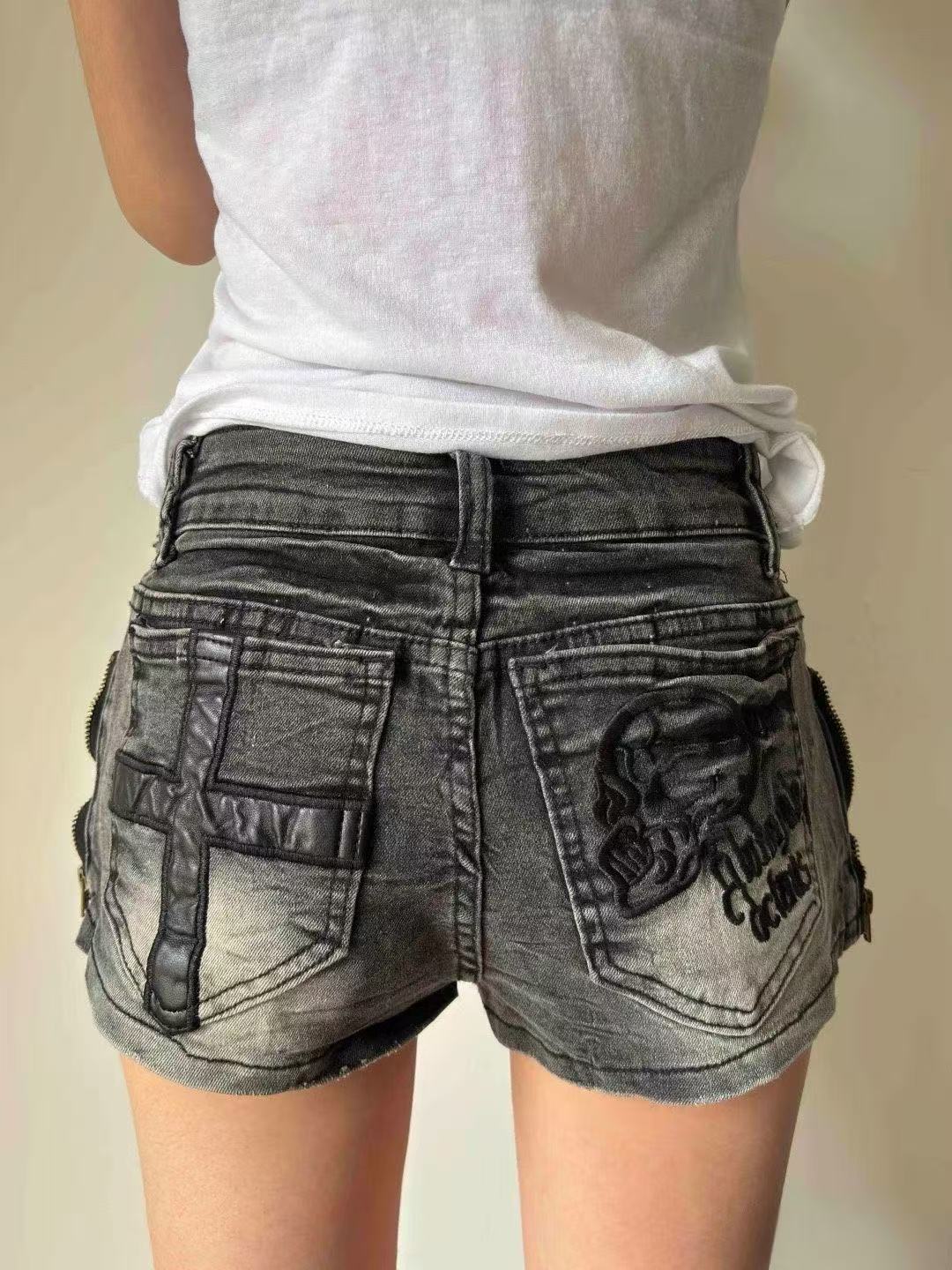 Street Fashion American - Summer Women's American Retro Workwear Denim