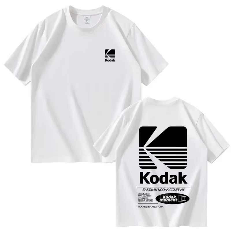 Street Fashion Brand Logo - Kodak Brand Pure Cotton T-shirt Unisex
