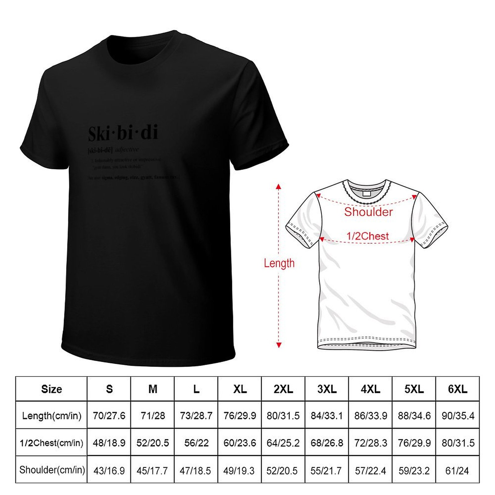Skibidi Definition T-Shirt Str – Street Fashion Definition Bewertung und Preis