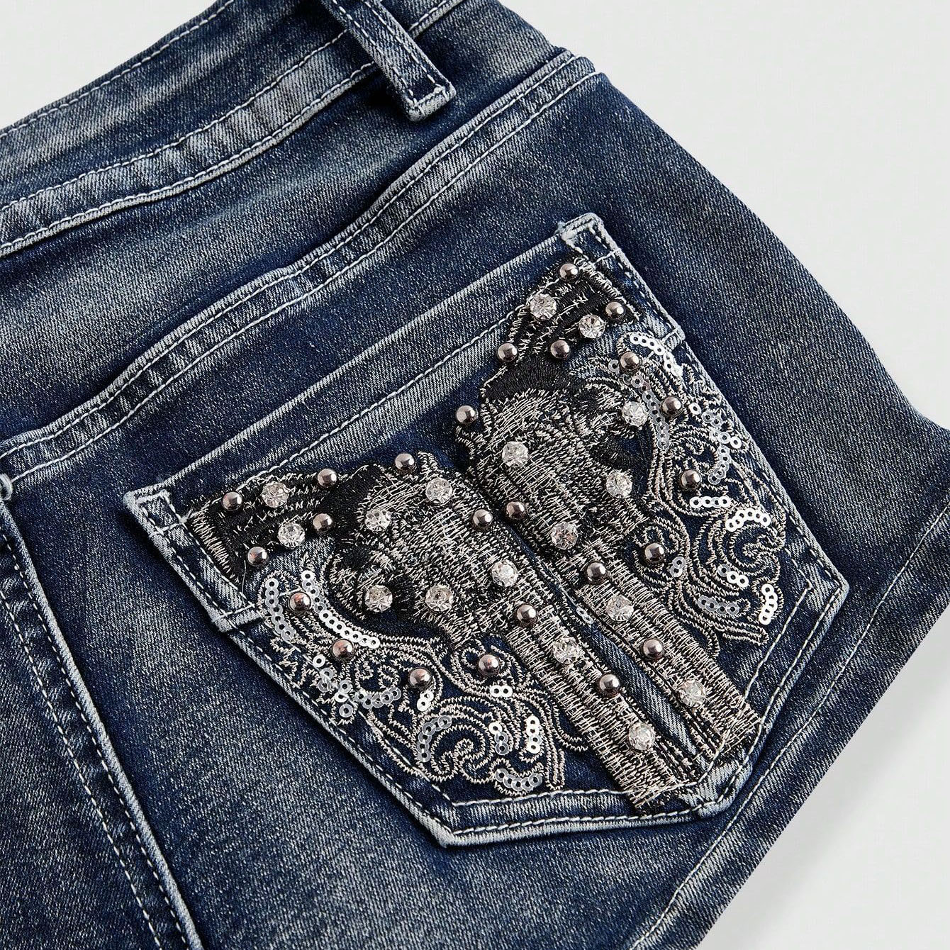 Summer Rhinestone Embroidered  – Street Fashion American Bewertung und Preis