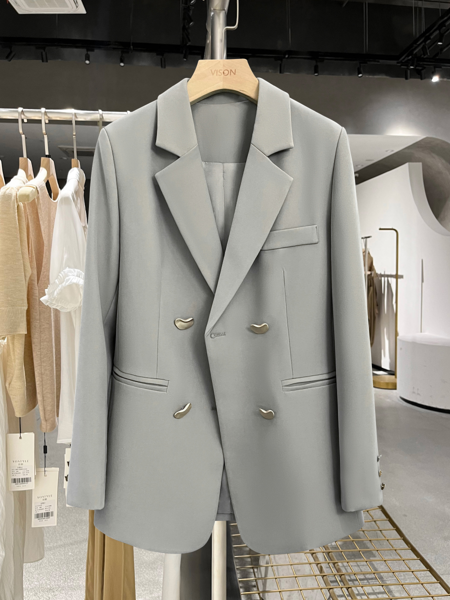 Casual Chic Grey Blazer Women  – Street Fashion England Bewertung und Preis