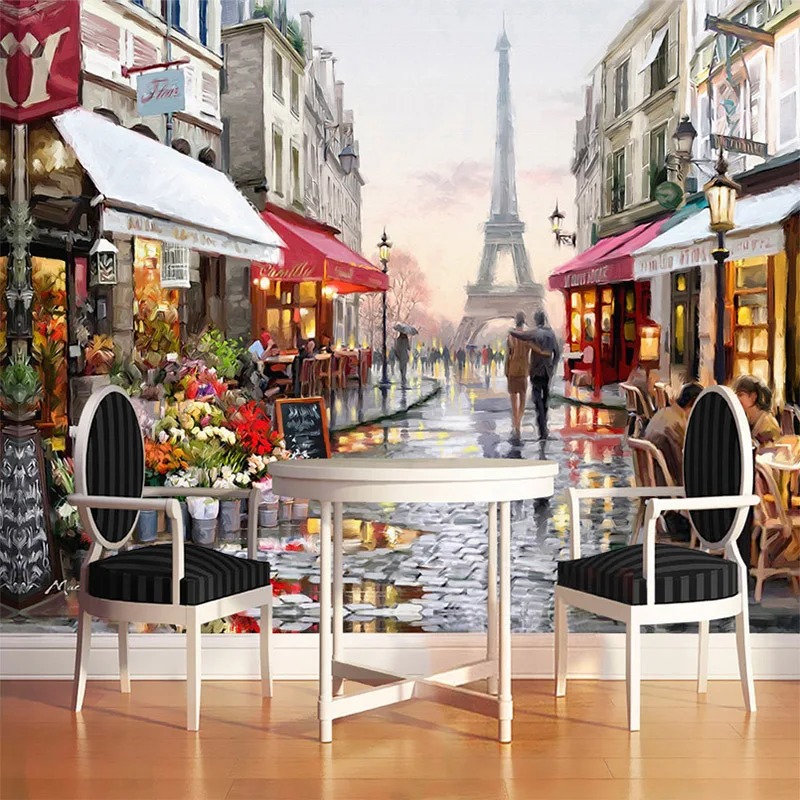 European Style Street Oil Pain – Street Fashion Wallpaper Bewertung und Preis