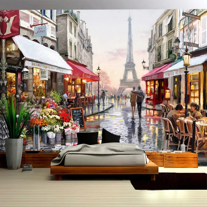 European Style Street Oil Pain – Street Fashion Wallpaper Bewertung und Preis