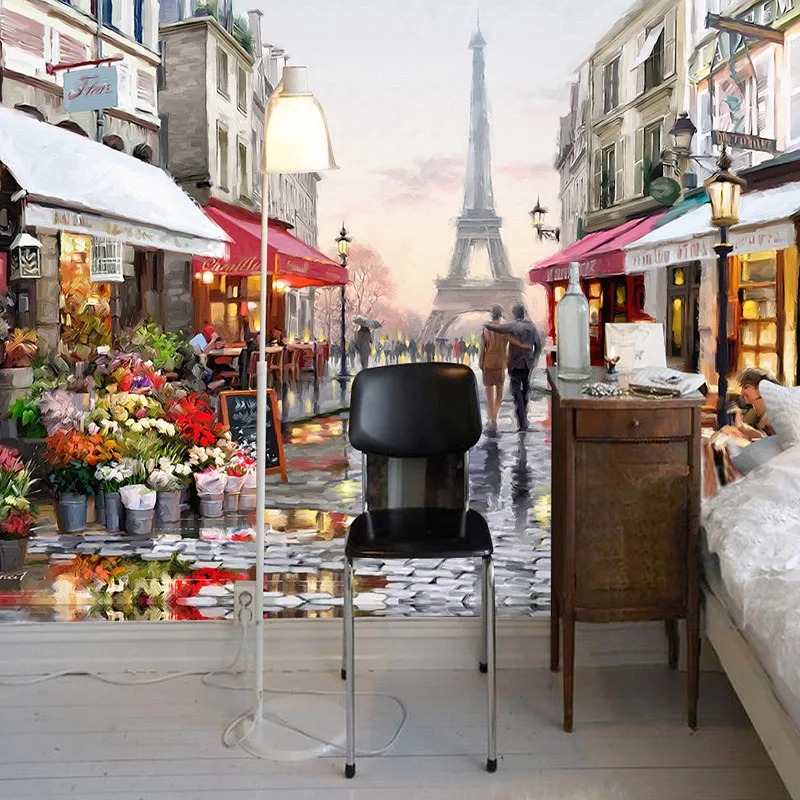 European Style Street Oil Pain – Street Fashion Wallpaper Bewertung und Preis