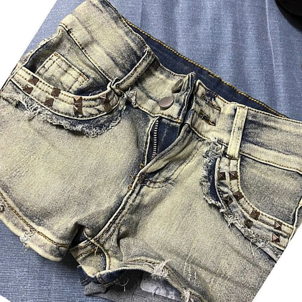 Retroy2K American Rivet Shorts – Street Fashion American Bewertung und Preis