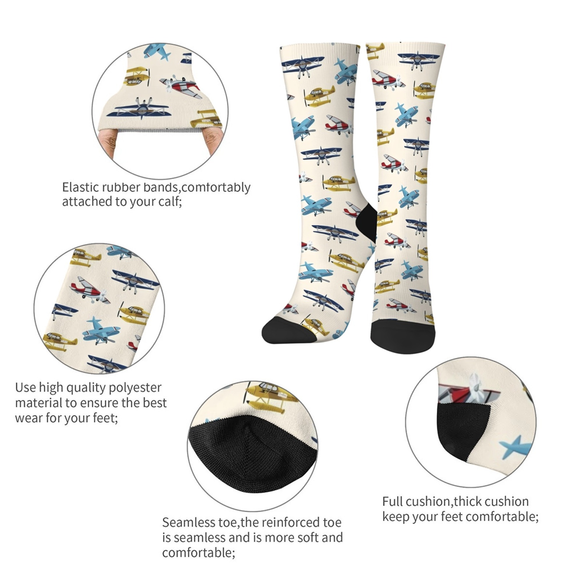 Nostalgic airplane men's socks – Street Fashion Style Youtube Bewertung und Preis
