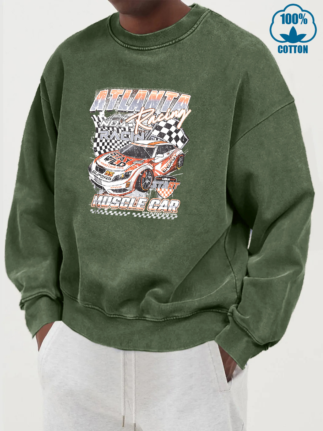 Atlanta Racing Car Print Male  – Street Fashion Atlanta Bewertung und Preis