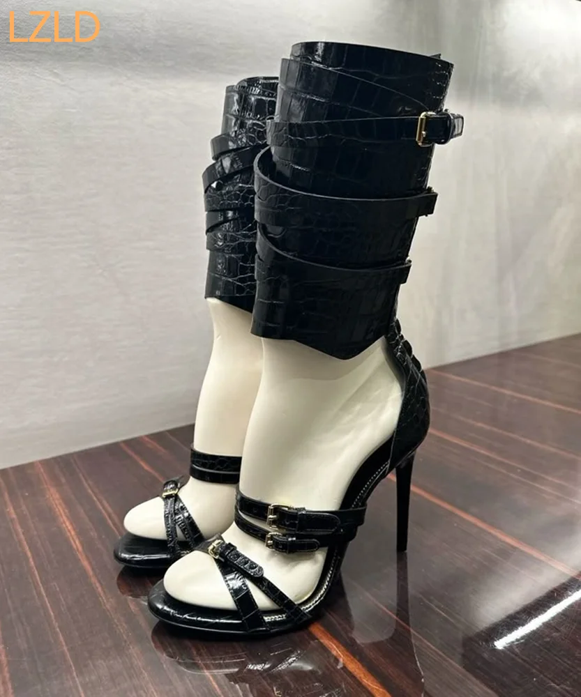 Black Sexy Catwalk Women Sanda – Street Fashion Women Bewertung und Preis