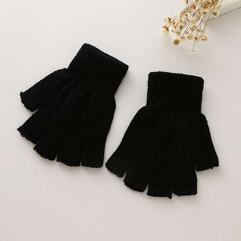 1Pair Unisex Black Half Finger – Street Fashion Gloves Bewertung und Preis