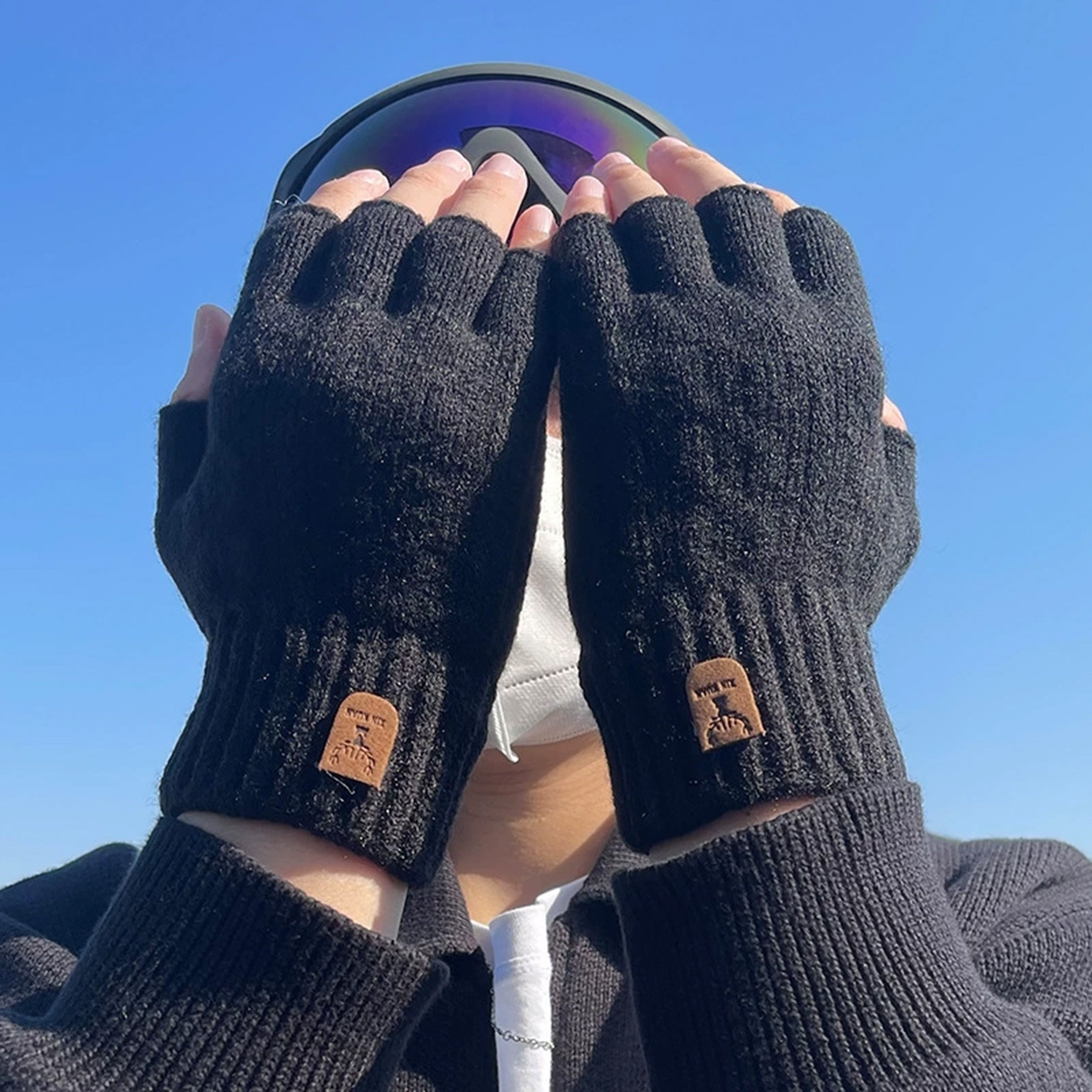 Fashion Knitted Half finger gl – Street Fashion Gloves Bewertung und Preis
