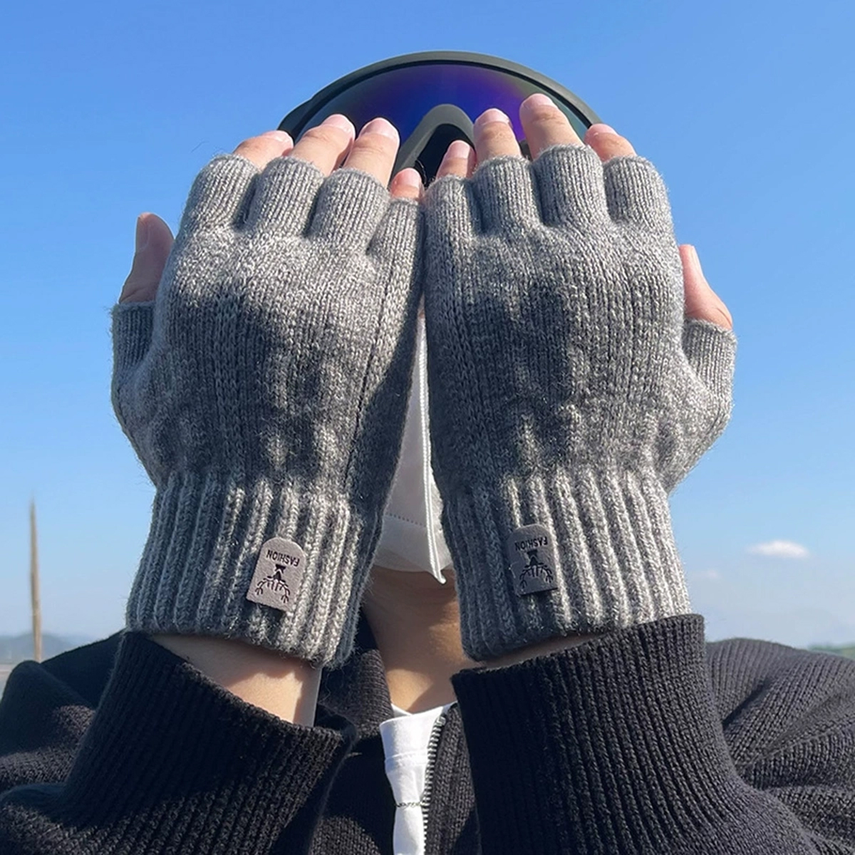 Fashion Knitted Half finger gl – Street Fashion Gloves Bewertung und Preis
