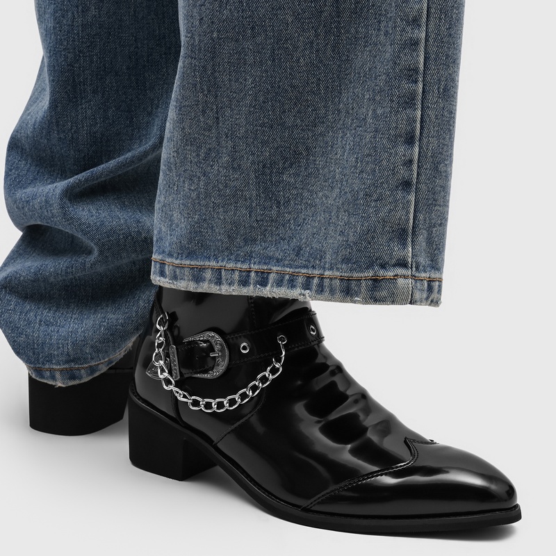 Popular Men Chain Chelsea Boot – Street Fashion High End Bewertung und Preis