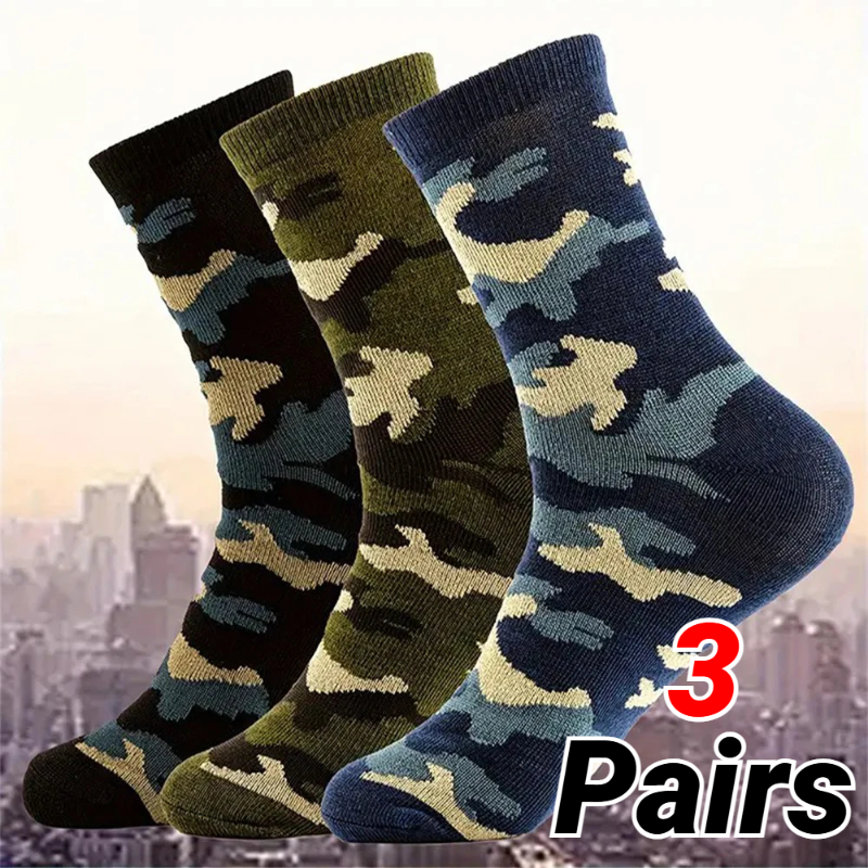3Pairs Men Camouflage Mid Tube – Street Fashion Style Youtube Bewertung und Preis