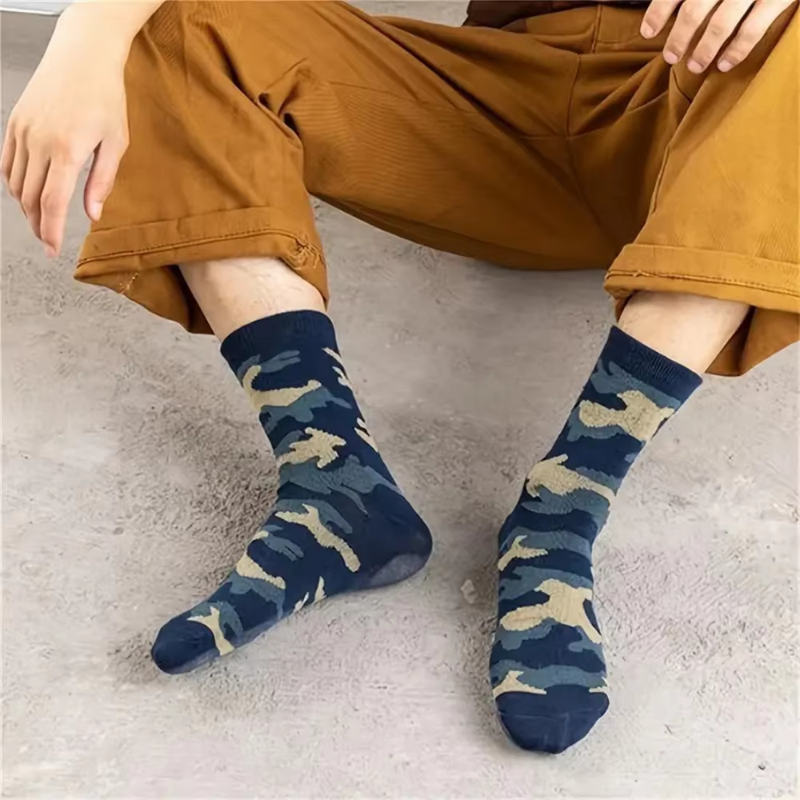 3Pairs Men Camouflage Mid Tube – Street Fashion Style Youtube Bewertung und Preis