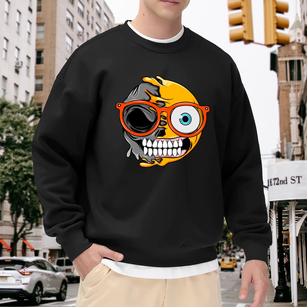 Men's Black Loose-Fitting Crew – Quirky Street Fashion Bewertung und Preis