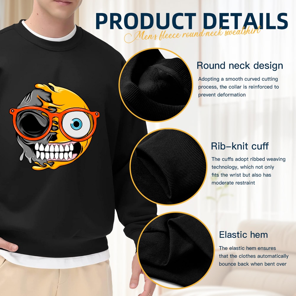 Men's Black Loose-Fitting Crew – Quirky Street Fashion Bewertung und Preis