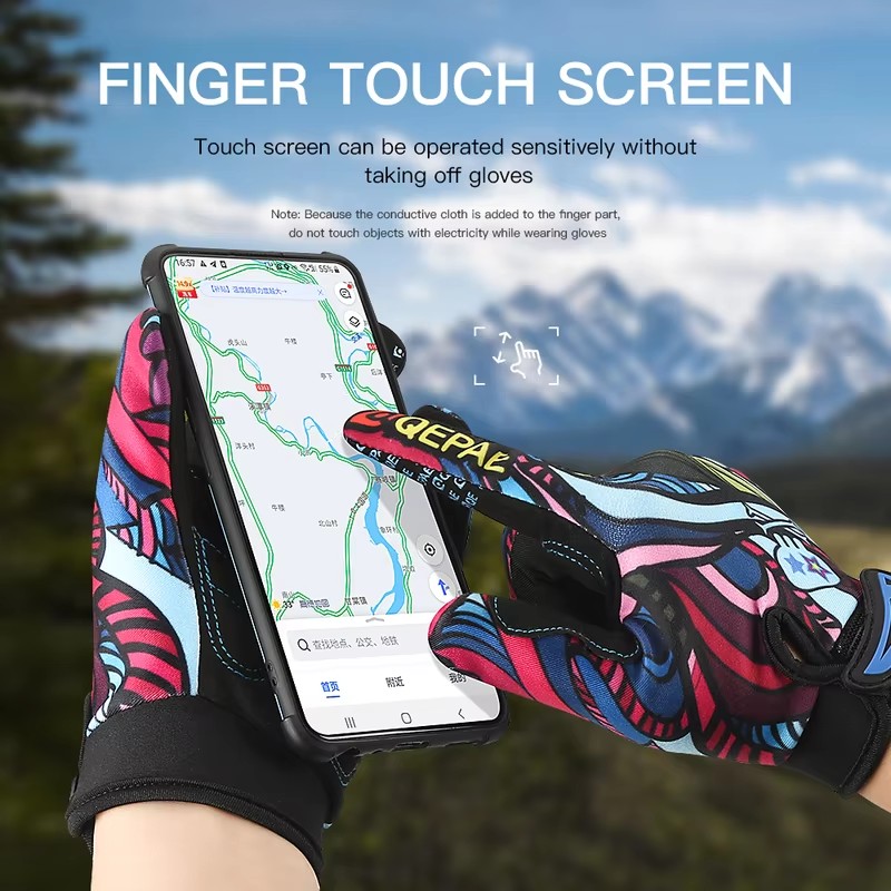 Print Cycling Gloves Bike Bicy – Street Fashion Gloves Bewertung und Preis