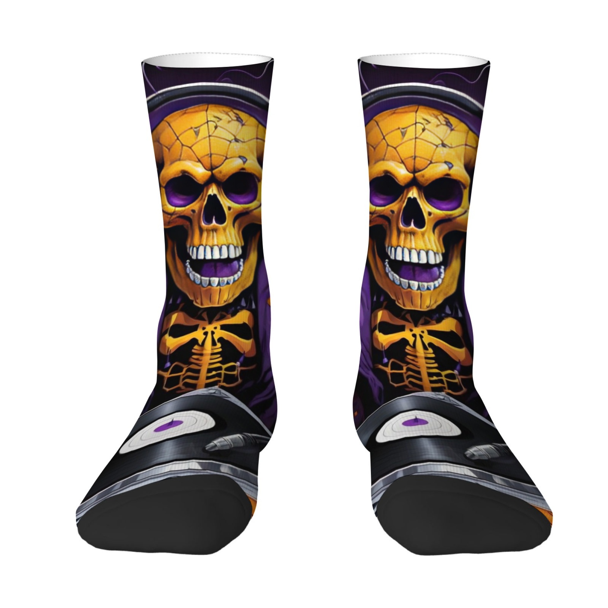 Gothic Skull Print Men's Socks – Quirky Street Fashion Bewertung und Preis