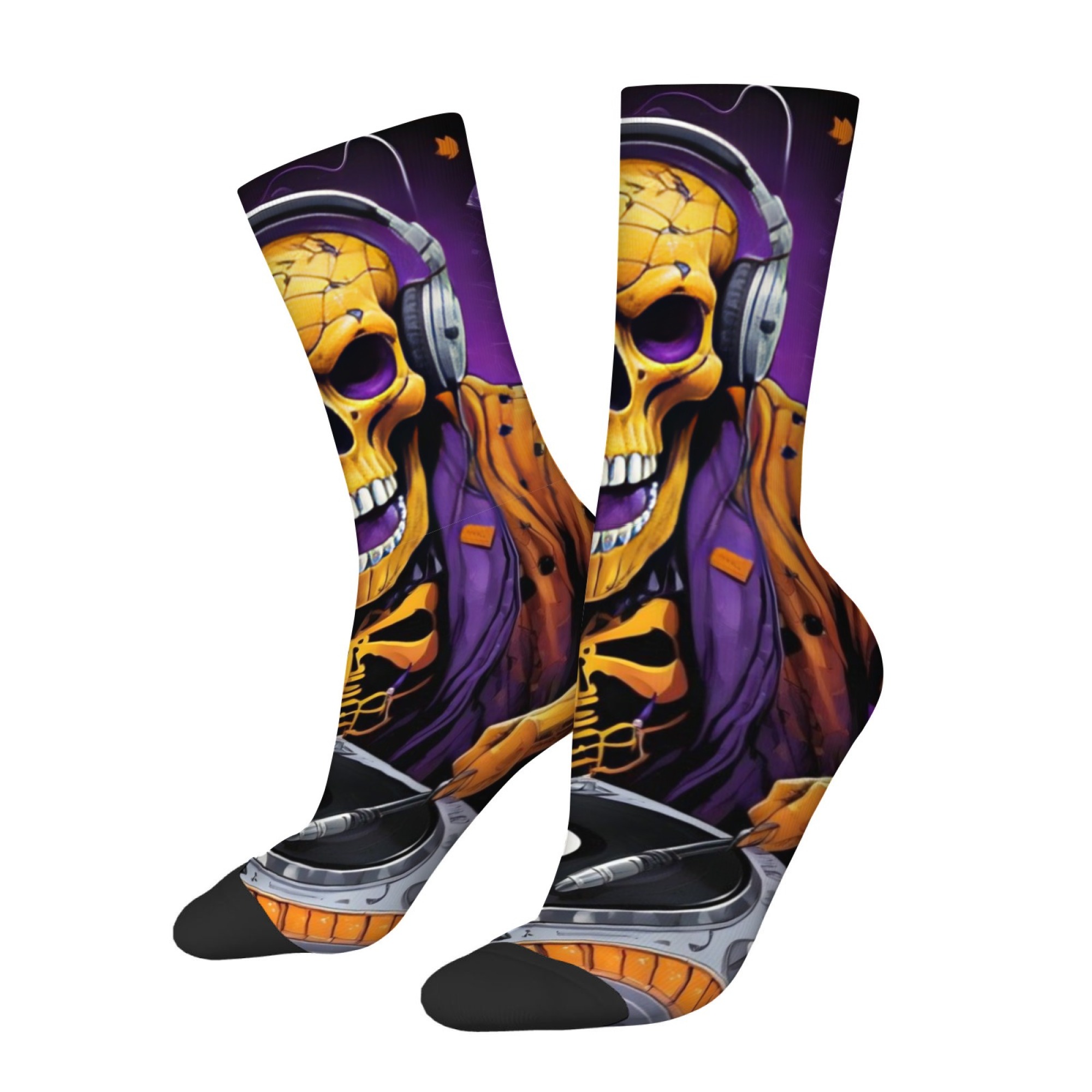 Gothic Skull Print Men's Socks – Quirky Street Fashion Bewertung und Preis
