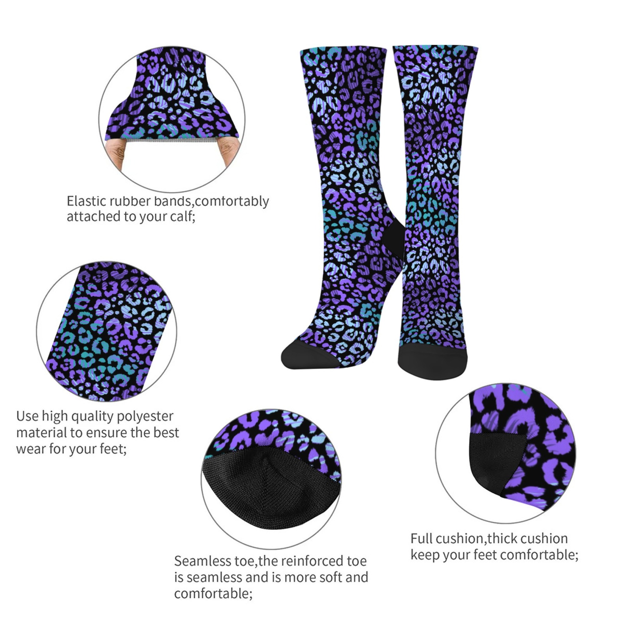 Neon Leopard Print Socks Y2K S – Street Fashion Style Youtube Bewertung und Preis