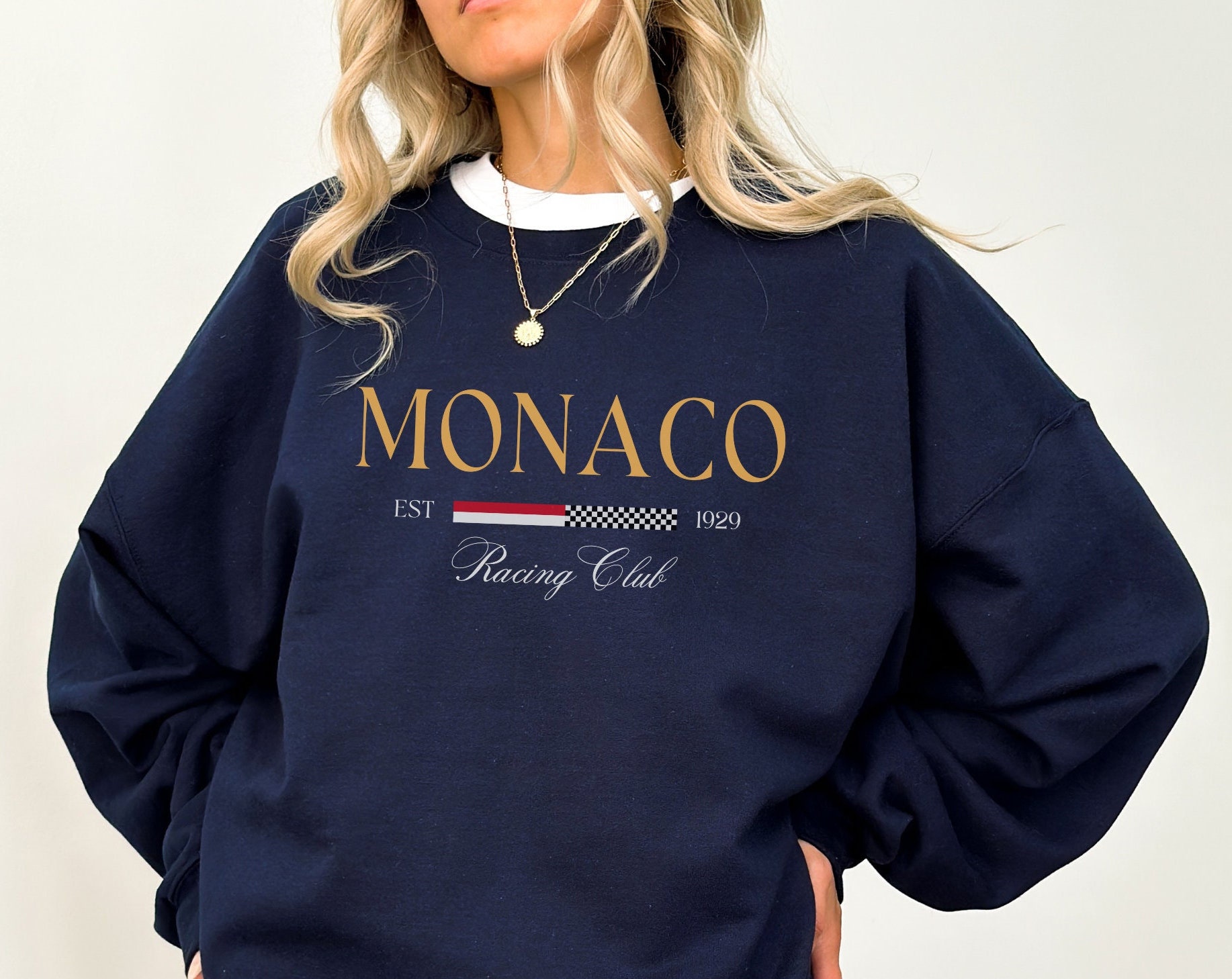 Women's MONACO Print Sweatshir – Street Fashion Monaco Bewertung und Preis