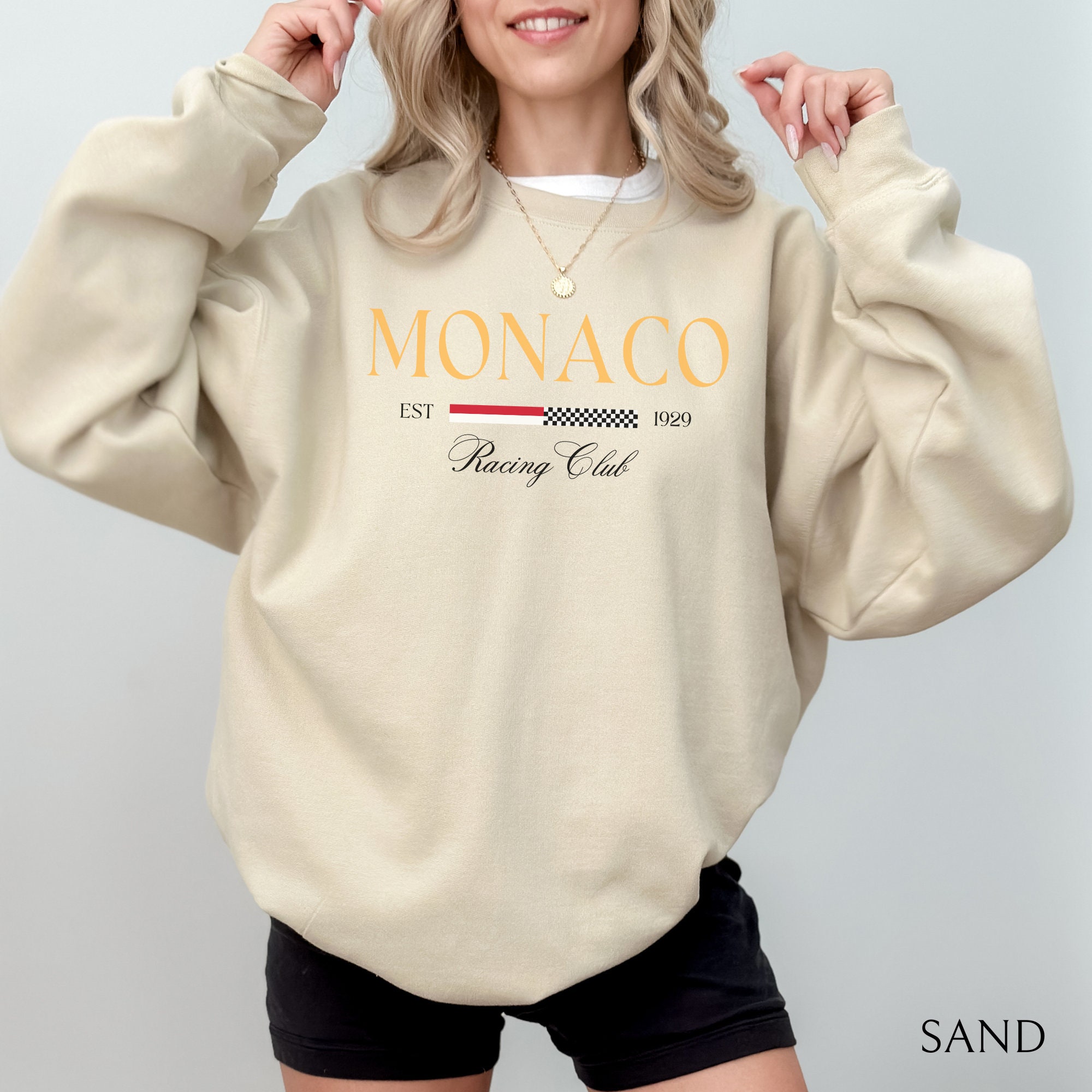 Women's MONACO Print Sweatshir – Street Fashion Monaco Bewertung und Preis