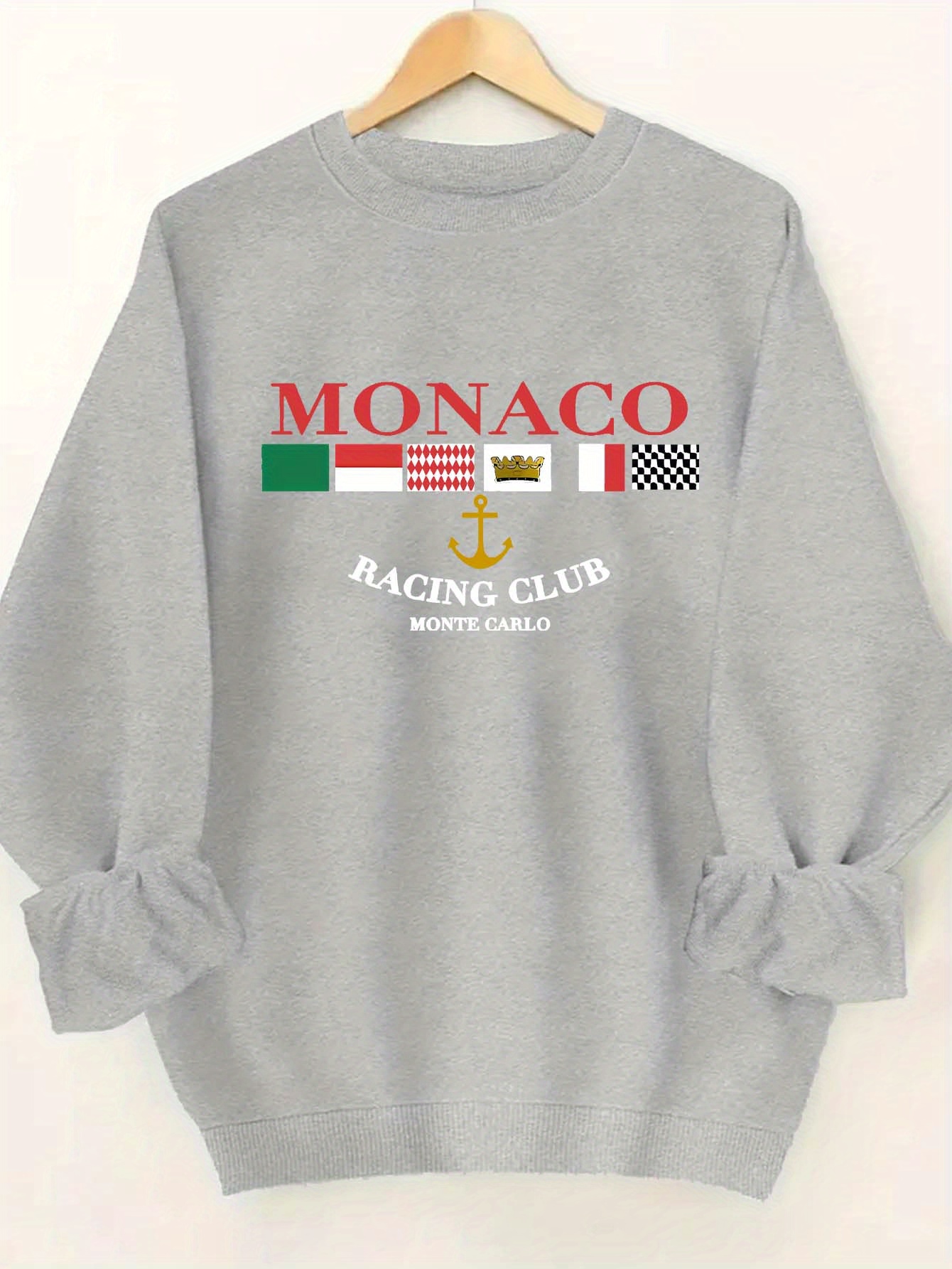 Women's MONACO Print Sweatshir – Street Fashion Monaco Bewertung und Preis