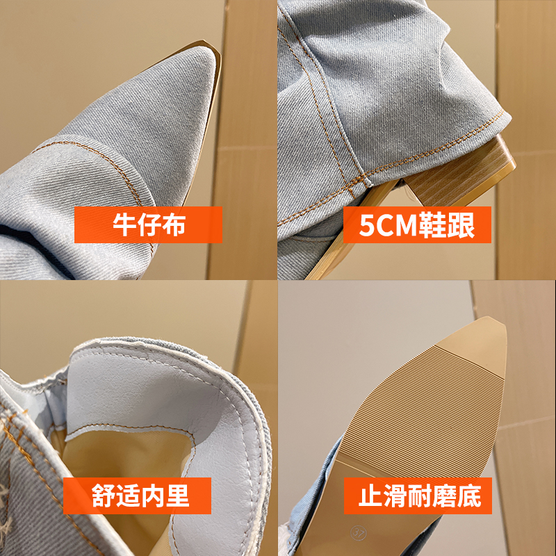 Fashion Denim Boots Blue Canva – Street Fashion High End Bewertung und Preis