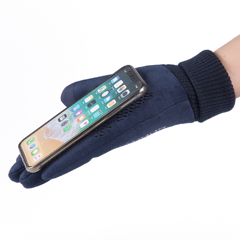 Men Winter Suede Leather Plush – Street Fashion Gloves Bewertung und Preis
