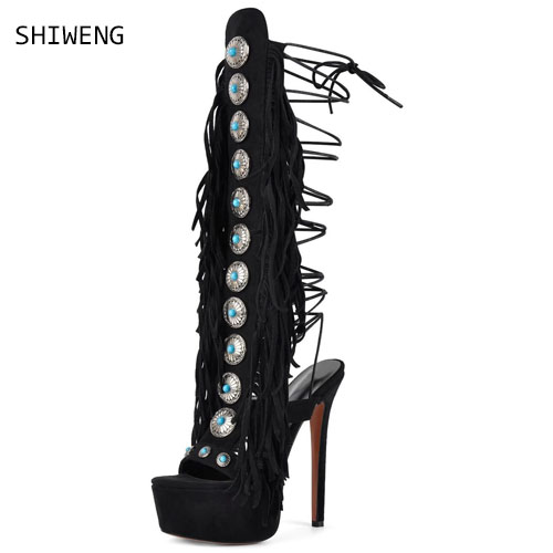 Sexy Open Toe Ladies Tassel Ge – Street Fashion Model Bewertung und Preis