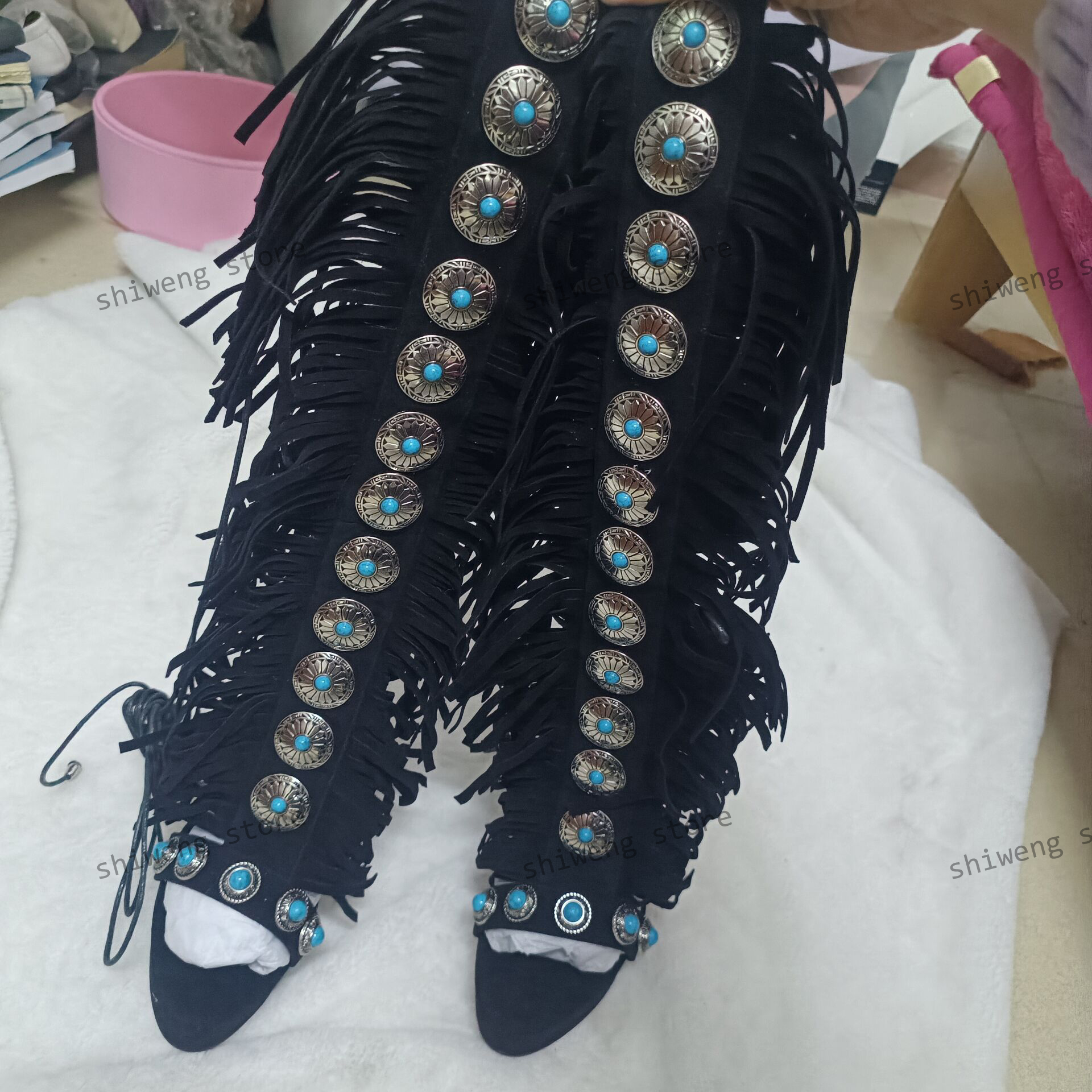 Sexy Open Toe Ladies Tassel Ge – Street Fashion Model Bewertung und Preis