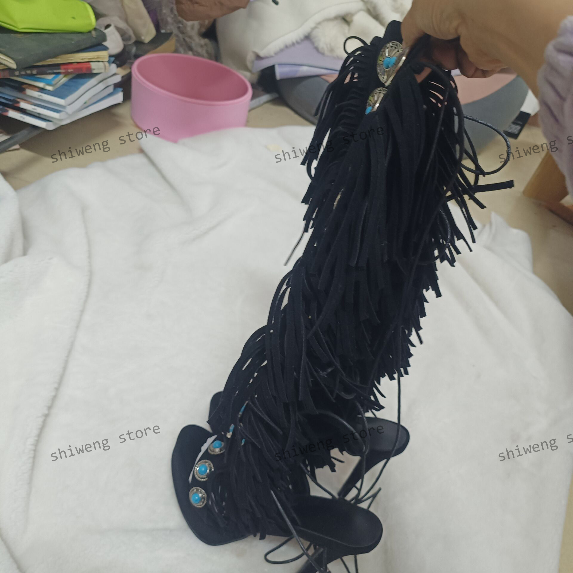 Sexy Open Toe Ladies Tassel Ge – Street Fashion Model Bewertung und Preis