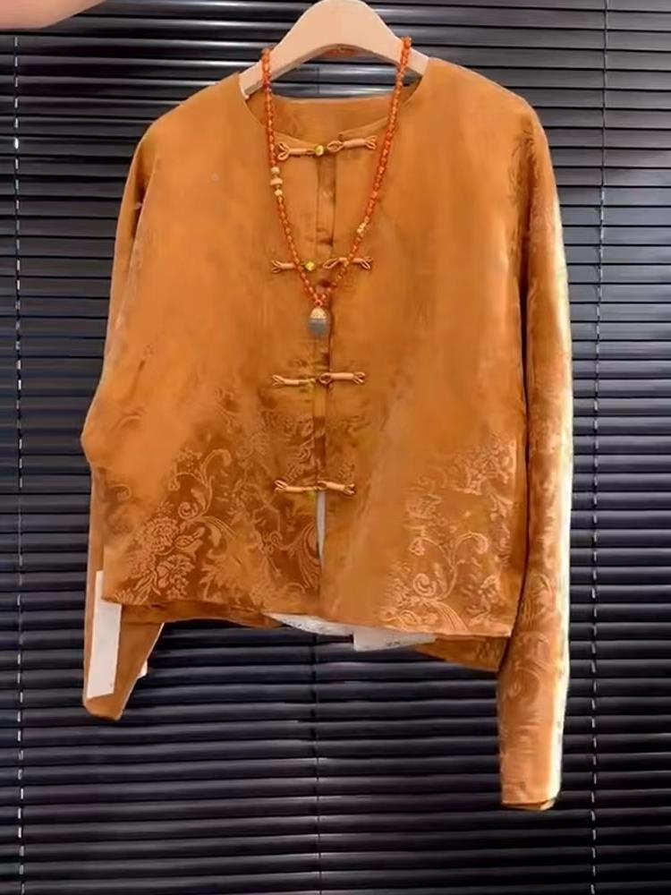 New High-End Satin Orange Flor – Street Fashion High End Bewertung und Preis