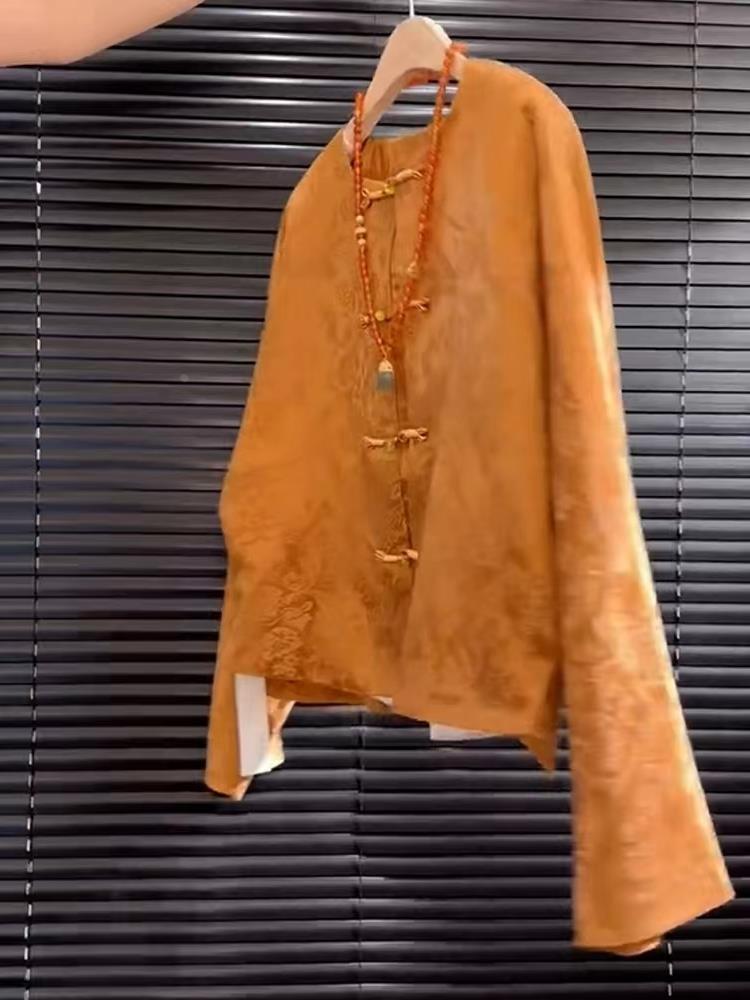 New High-End Satin Orange Flor – Street Fashion High End Bewertung und Preis